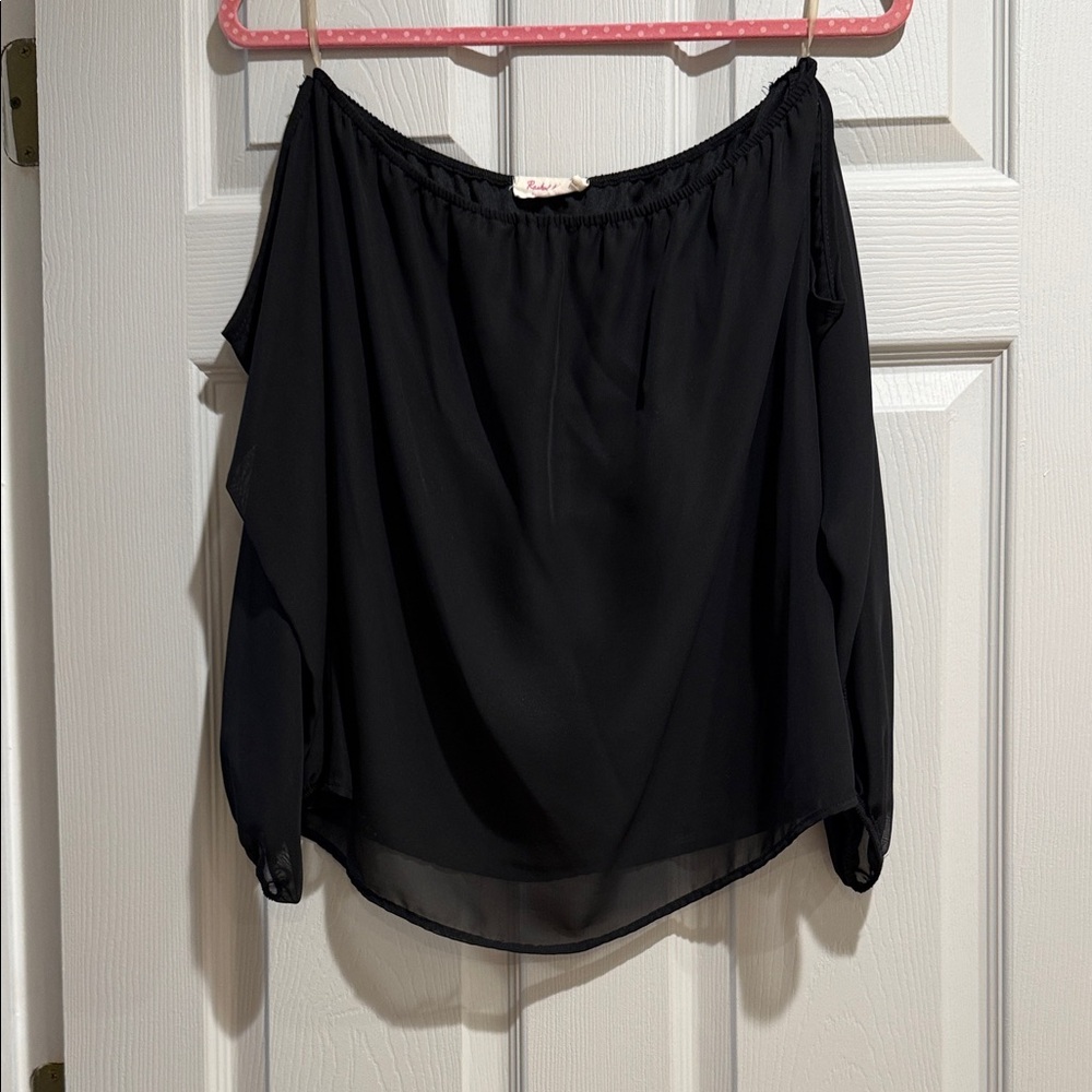 Elegant Black Off-Shoulder Blouse